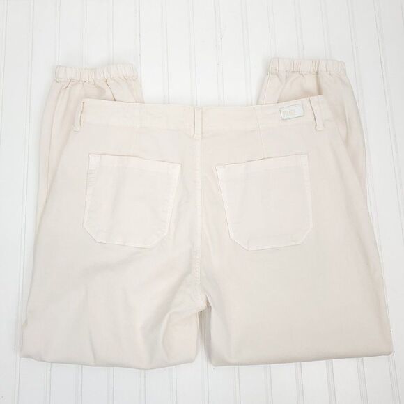 PAIGE Pleated Mayslie Double Button Skinny Jeans Size 32 - Picture 7 of 13